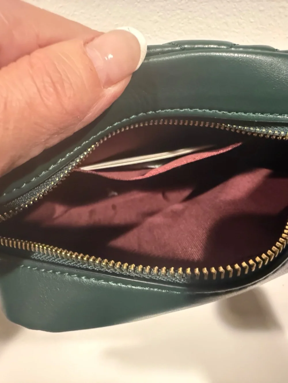 Green Chevron Camera Bag